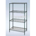 Rack de estantería de alambre de metal epoxi verde para equipo de cocina de restaurante